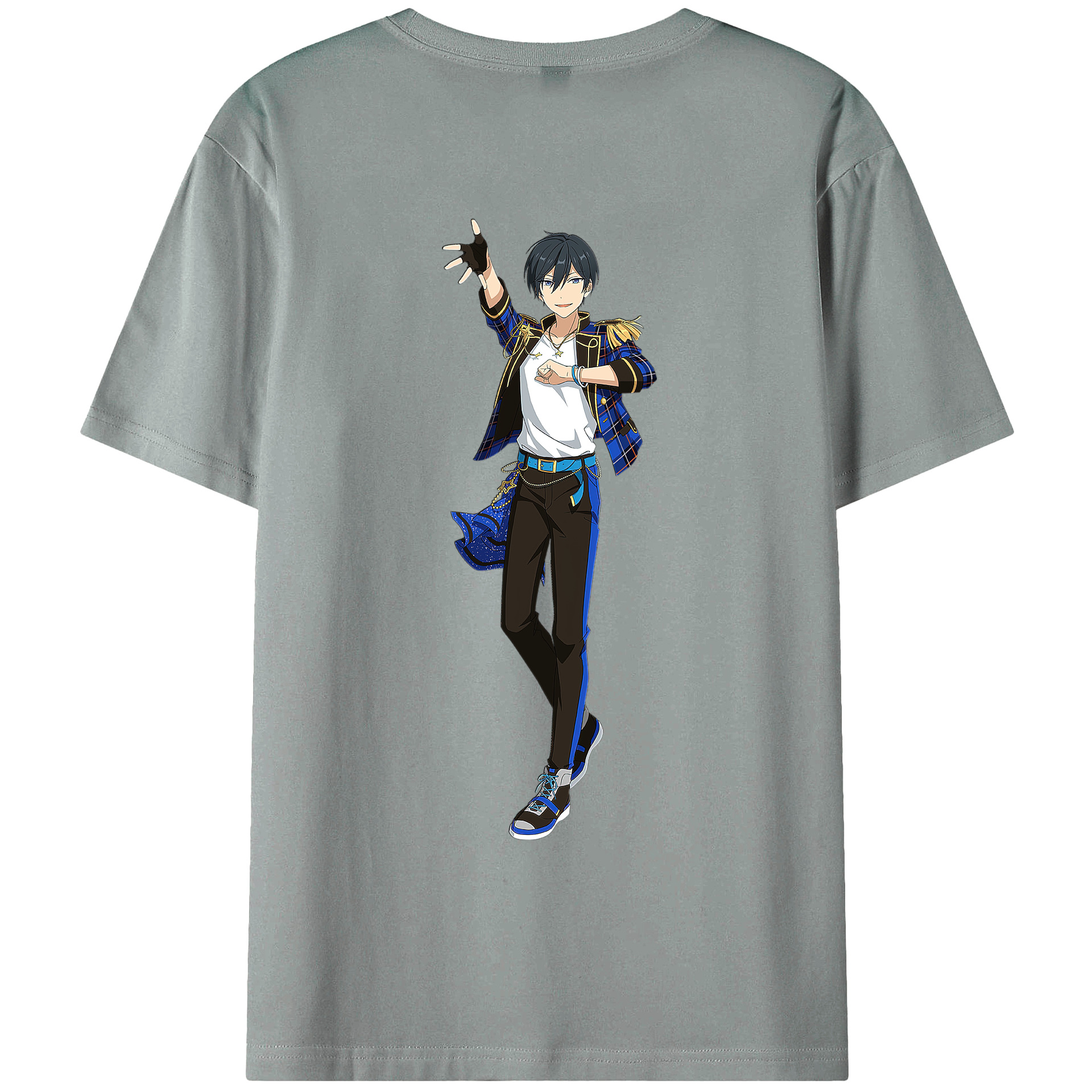 （画像用） あんさんぶるスターズ! Ensemble Stars 綿100％ メンズ半袖Tシャツ（バックプリント） 通気性
